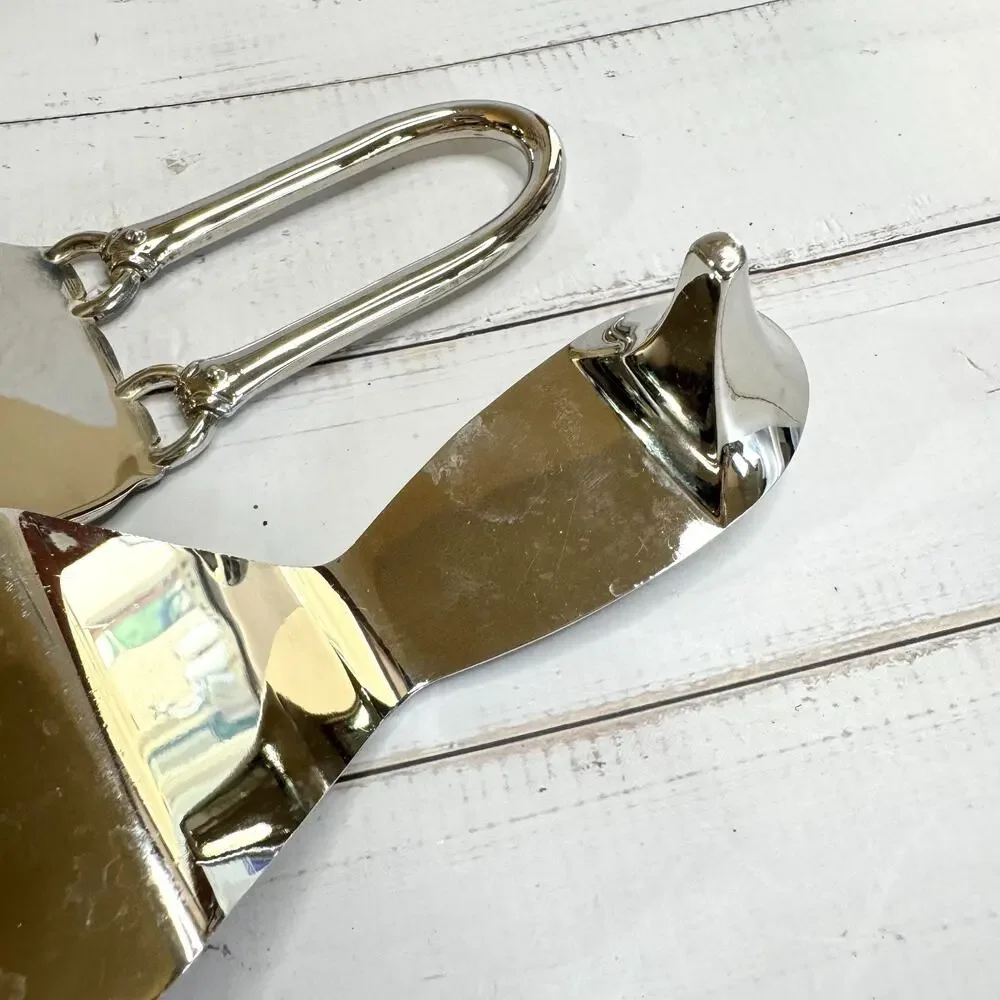 Vintage Neiman Marcus Cake Pie Server Set Silver Plate High Heel Evening Handbag